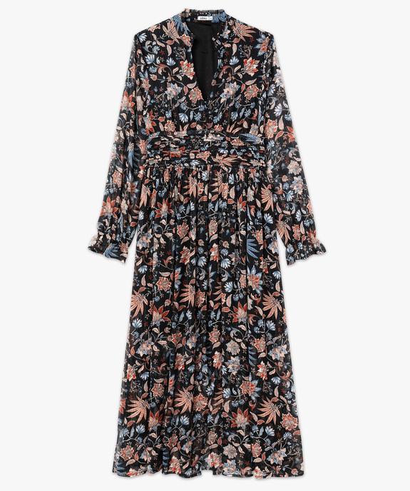Robe manches longues en voile à motifs fleuris femme vue4 - GEMO(FEMME PAP) - GEMO