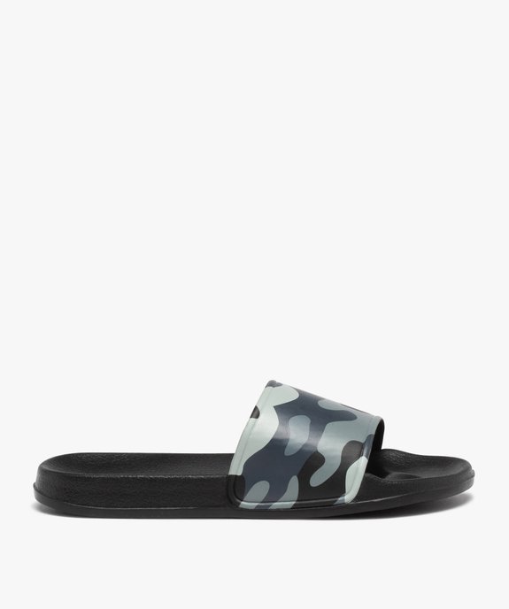 Mules de piscine garçon bandeau imprimé camouflage vue1 - GEMO (PLAGE) - GEMO