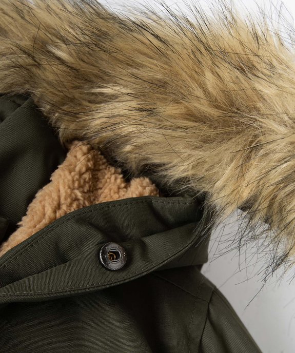 Parka déperlante avec doublure chaude et capuche garçon vue4 - GEMO 4G GARCON - GEMO