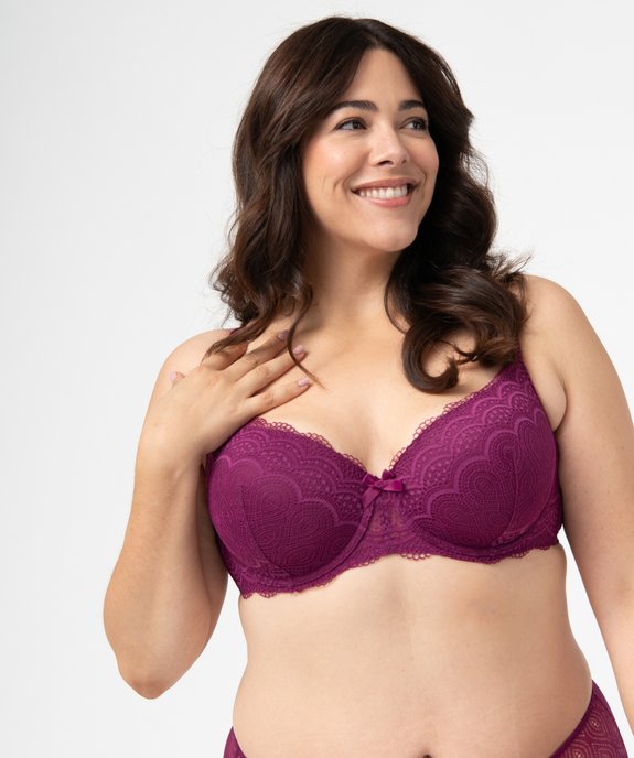 Soutien-gorge grande taille à armatures et coques fines  vue1 - GEMO(HOMWR FEM) - GEMO