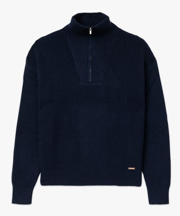 Pull camionneur à col zippé femme - LuluCastagnette vue4 - LULU CASTAGNETT - GEMO