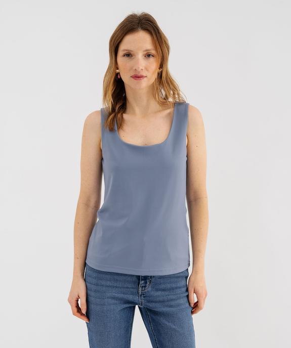 Débardeur à larges bretelles et col carré en microfibre femme vue4 - GEMO(FEMME PAP) - GEMO