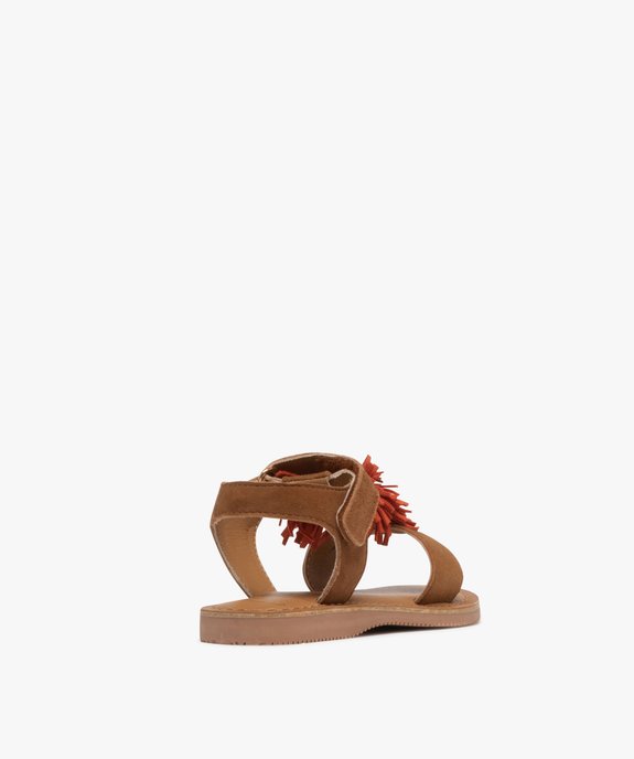 Sandales en cuir avec pompon fantaisie fille vue4 - TANEO GEMO FOR GOOD - GEMO