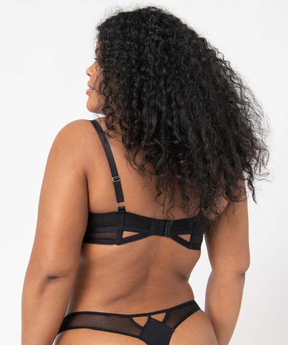 Soutien-gorge femme grande taille emboîtant à découpes fantaisie vue2 - GEMO(HOMWR FEM) - GEMO