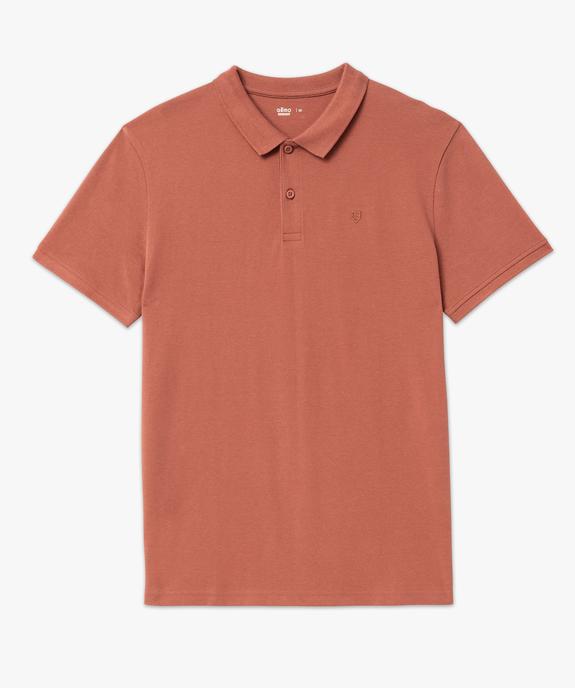 Polo à manches courtes en maille piquée homme vue4 - GEMO 4G HOMME - GEMO