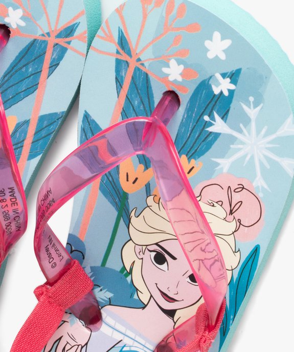 Tongs fille à brides transparentes et bride talon élastique Reine des neiges - Disney vue3 - REINE DES NEIGE - GEMO