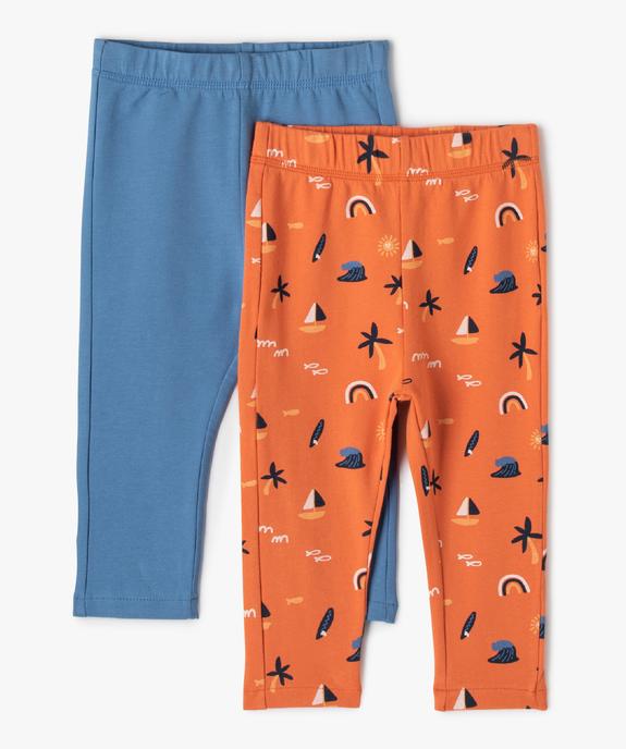 Legging bébé garçon en maille fine (lot de 2) vue1 - GEMO(BEBE DEBT) - GEMO