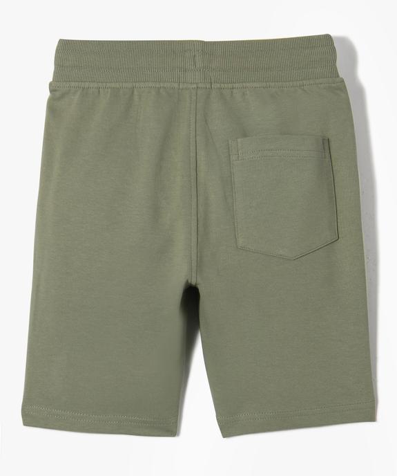 Bermuda garçon en maille avec ceinture en bord-côte vue3 - GEMO (ENFANT) - GEMO