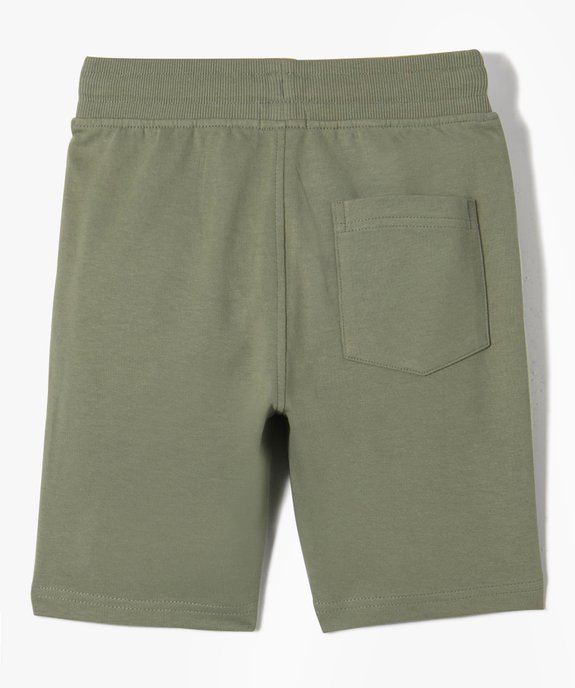 Bermuda garçon en maille avec ceinture en bord-côte vue3 - GEMO (ENFANT) - GEMO