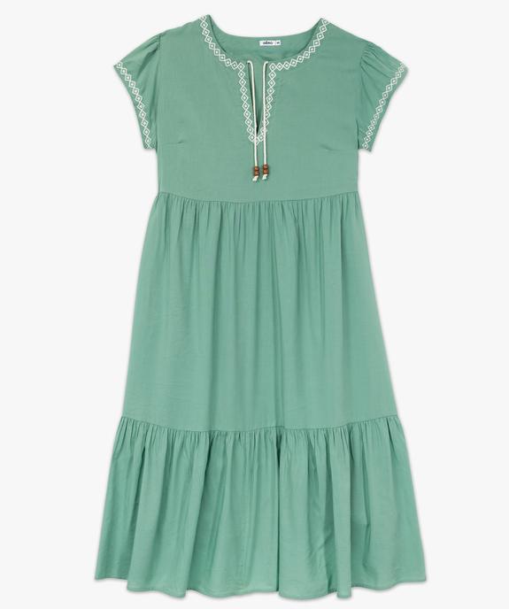 Robe grande taille à manches courtes et broderies ethniques femme vue4 - GEMO (G TAILLE) - GEMO
