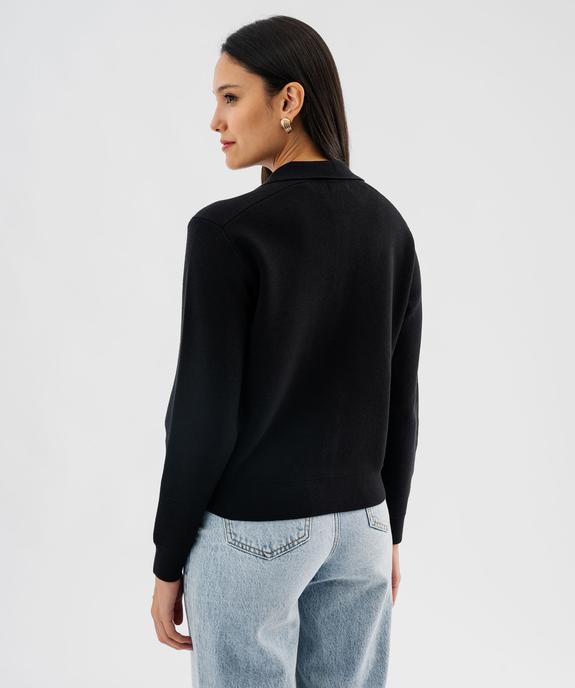 Cardigan à col polo avec poches poitrine femme vue3 - GEMO 4G FEMME - GEMO