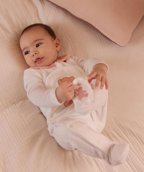 Pyjama en velours côtelé à col Claudine bébé - LuluCastagnette vue6 - LULU CASTAGNETTE GEMO FOR GOOD - GEMO
