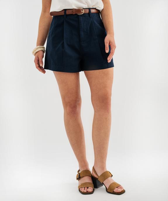 Short ample à pinces avec ceinture femme - LuluCastagnette vue2 - LULUCASTAGNETTE - GEMO