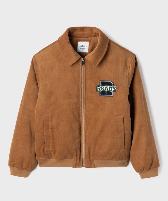 Blouson en velours côtelé matelassé garçon vue1 - GEMO 4G GARCON - GEMO