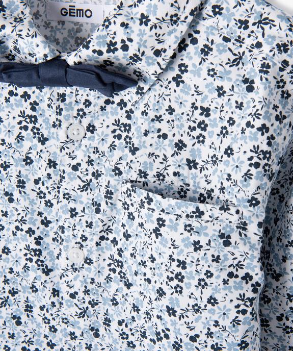 Chemise fleurie avec noeud papillon amovible garçon vue3 - GEMO (ENFANT) - GEMO