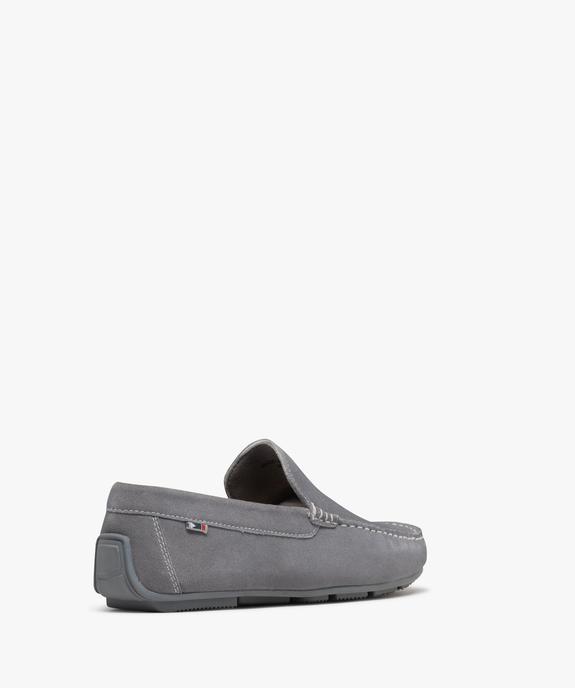 Mocassin dessus cuir velours semelle souple homme - Tanéo vue4 - TANEO - GEMO