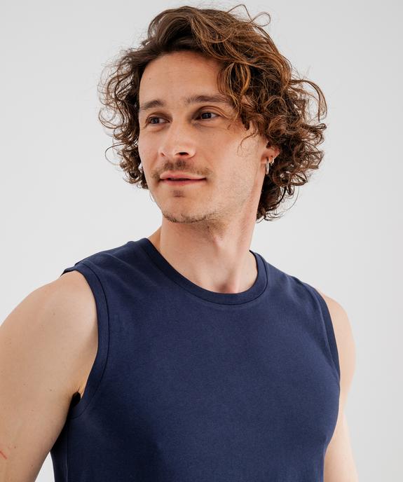 Tee-shirt sans manches en jersey de coton homme vue2 - GEMO 4G HOMME - GEMO