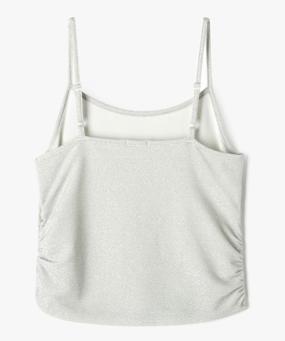 Débardeur à fines bretelles en maille pailletée fille vue3 - GEMO (JUNIOR) - GEMO