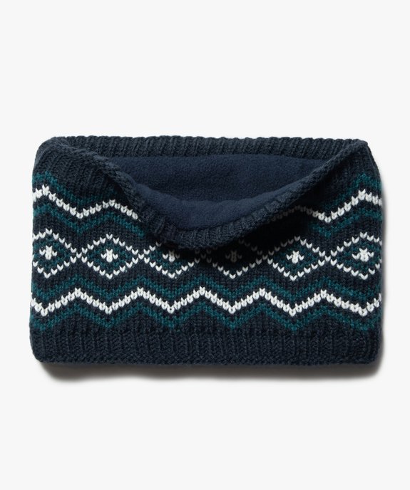 Snood bébé garçon jacquard à doublure chaude vue1 - GEMO(BEBE DEBT) - GEMO