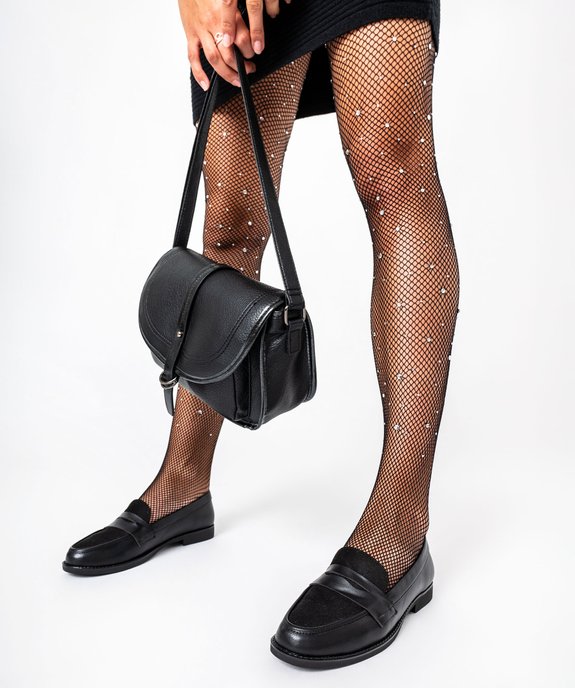 Mocassins femme unis dessus bi-matière et à talon plat vue1 - VALENTINA BALDA - GEMO
