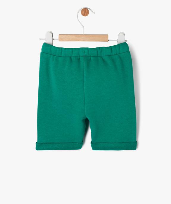 Bermuda en molleton bébé garçon vue3 - GEMO 4G BEBE - GEMO