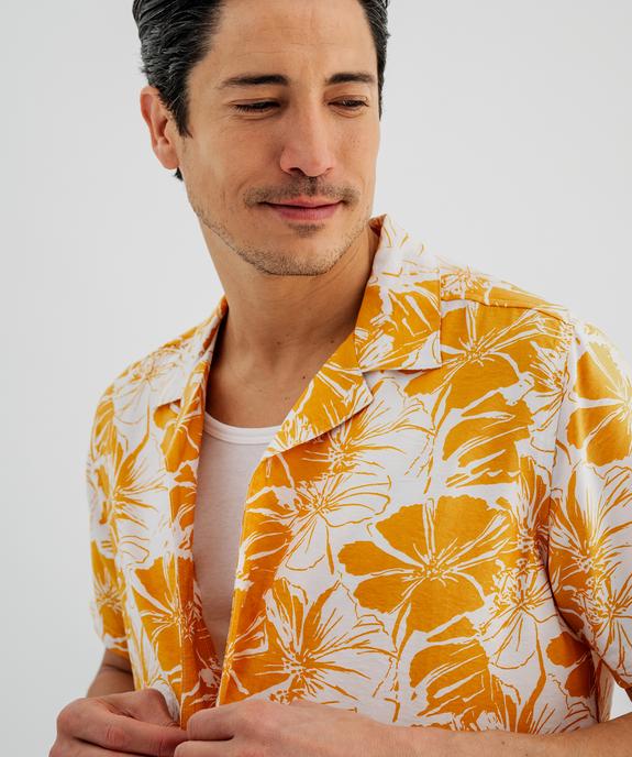 Chemise manches courtes et col cubain en viscose majoritaire homme vue2 - GEMO 4G HOMME - GEMO