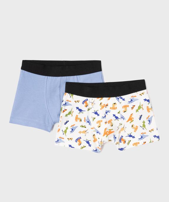 Boxers en coton biologique motifs dinosaures garçon (lot de 2) vue1 - GEMO 4G GARCON - GEMO