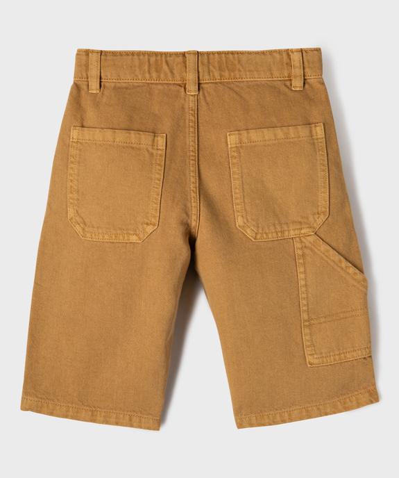 Bermuda skater multipoche en coton garçon vue5 - GEMO 4G GARCON - GEMO