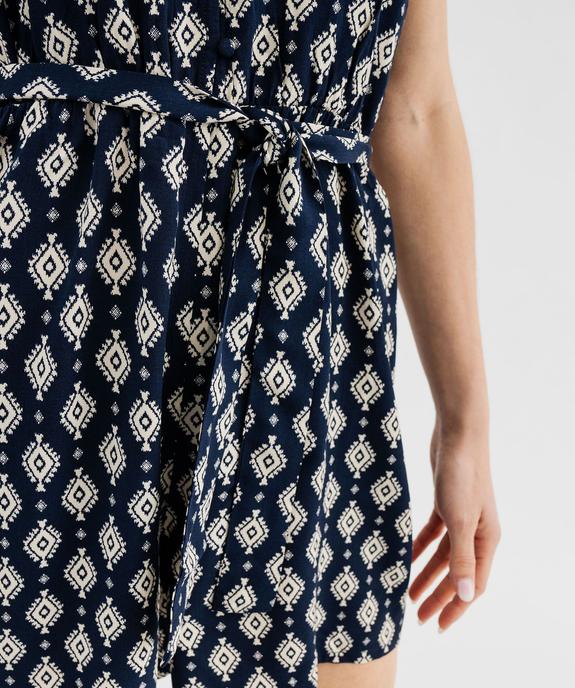Combishort imprimé en viscose fluide femme vue4 - GEMO 4G FEMME - GEMO