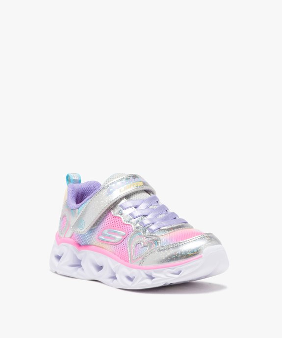 Baskets fille running à semelle perforée fantaisie S Lights - Skechers  vue2 - SKECHERS - GEMO