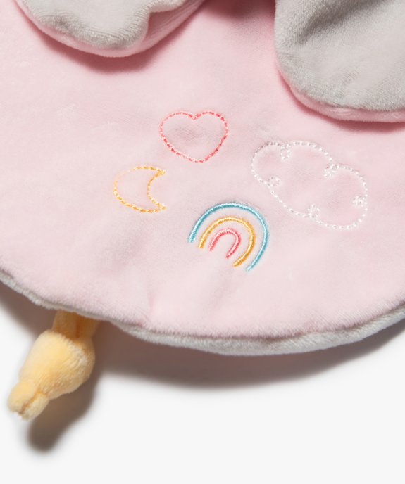 Doudou plat bébé avec tête de souris avec accroche tétine – Sucre d’Orge vue2 - SUCRE D'ORGE - GEMO