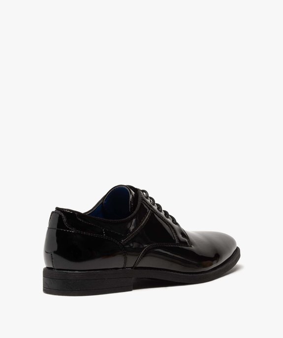 Derbies homme unies et vernies à bout amande vue5 - GEMO(URBAIN) - GEMO