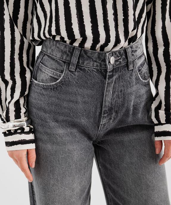 Jean wide leg taille haute coloris délavé femme vue2 - GEMO 4G FEMME - GEMO