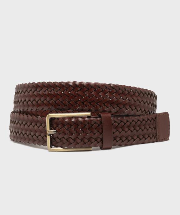 Ceinture tressée avec boucle métallique homme vue1 - GEMO (ACCESS) - GEMO