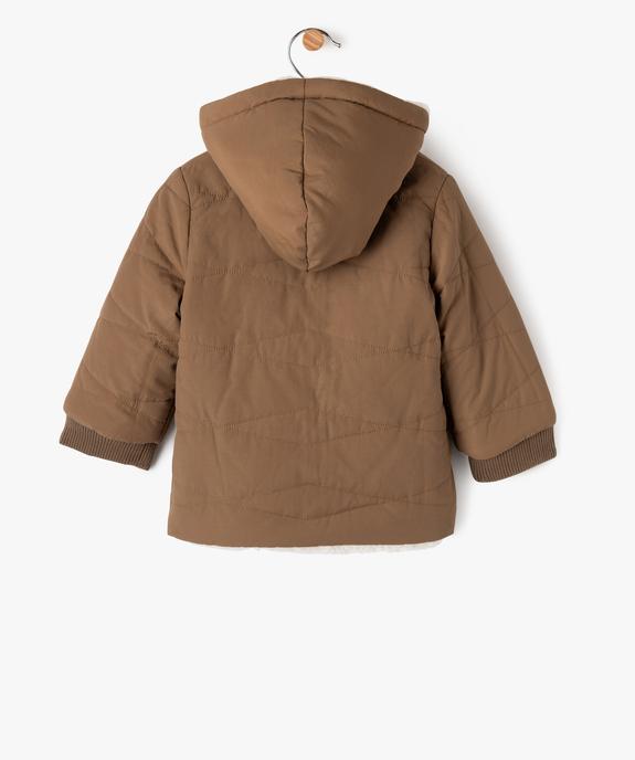 Blouson à capuche chaud et réversible bébé garçon - GEMO 4G BEBE Blouson à capuche chaud et réversible bébé garçon vue8 - GEMO 4G BEBE - GEMO