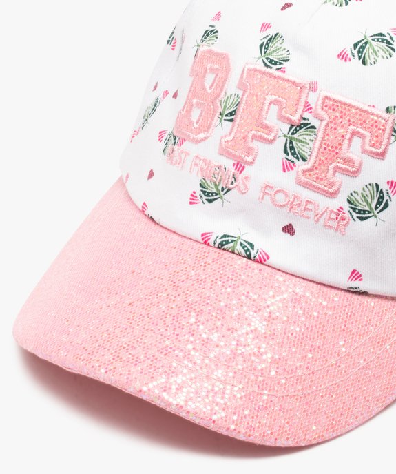 Casquette fille à motifs et visière pailletée vue2 - GEMO (ENFANT) - GEMO