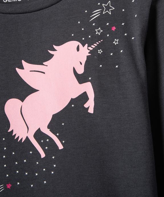 Tee-shirt fille à manches longues à motif fantaisie vue2 - GEMO (ENFANT) - GEMO