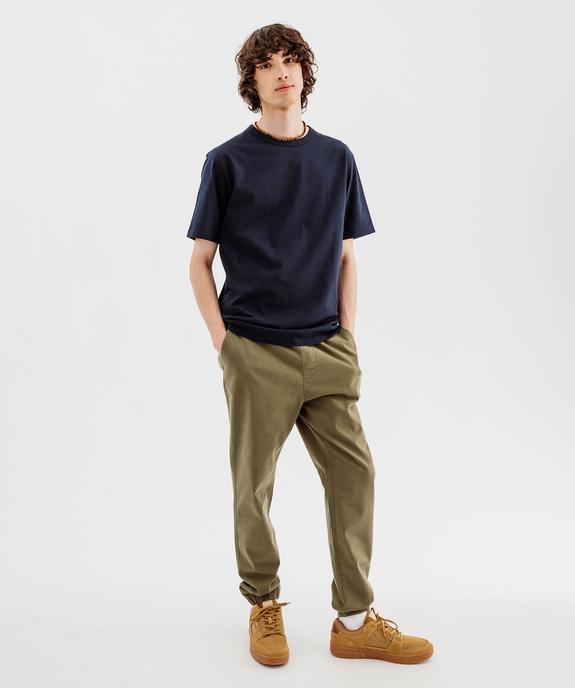 Tee-shirt à manches courtes uni homme vue5 - GEMO 4G HOMME - GEMO