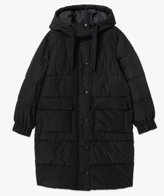 Doudoune femme longue à capuche vue4 - GEMO 4G FEMME - GEMO
