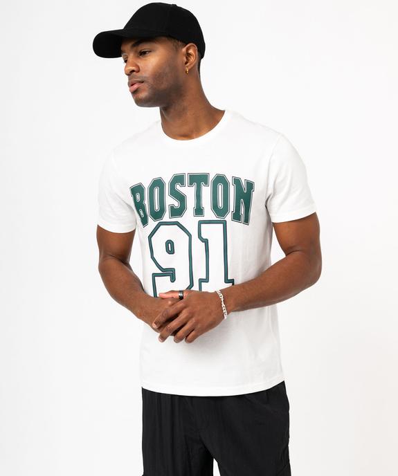 Tee-shirt à manches courtes avec inscription XXL homme vue1 - GEMO (HOMME) - GEMO