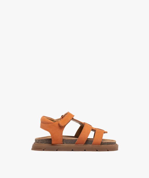 Sandales en cuir multibrides à scratch bébé garçon - Na! vue1 - NA! GEMO FOR GOOD - GEMO