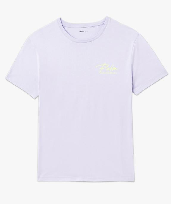 Tee-shirt manches courtes avec inscription fluo homme vue4 - GEMO (HOMME) - GEMO