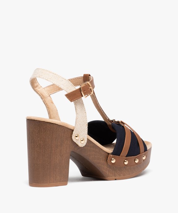 Sandales femme à talon carré style sabot et brides colorées - Tom Tailor vue5 - TOM TAILOR - GEMO