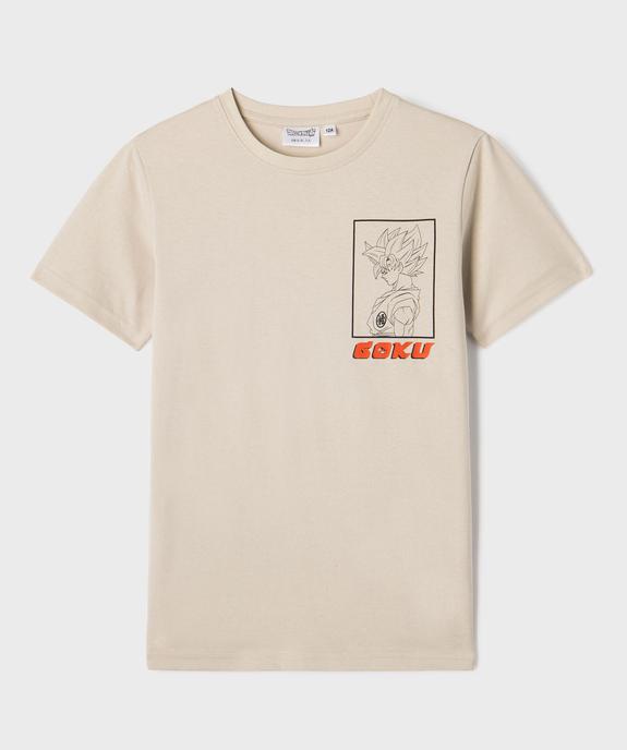 Tee-shirt manches courtes imprimé devant et dos garçon - Dragon Ball Super vue2 - DRAGON BALL Z - GEMO