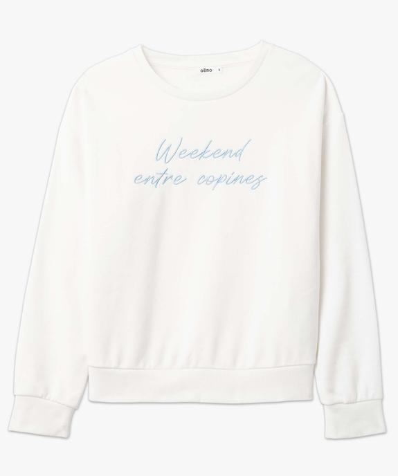 Sweat femme avec message brodé vue4 - GEMO(FEMME PAP) - GEMO