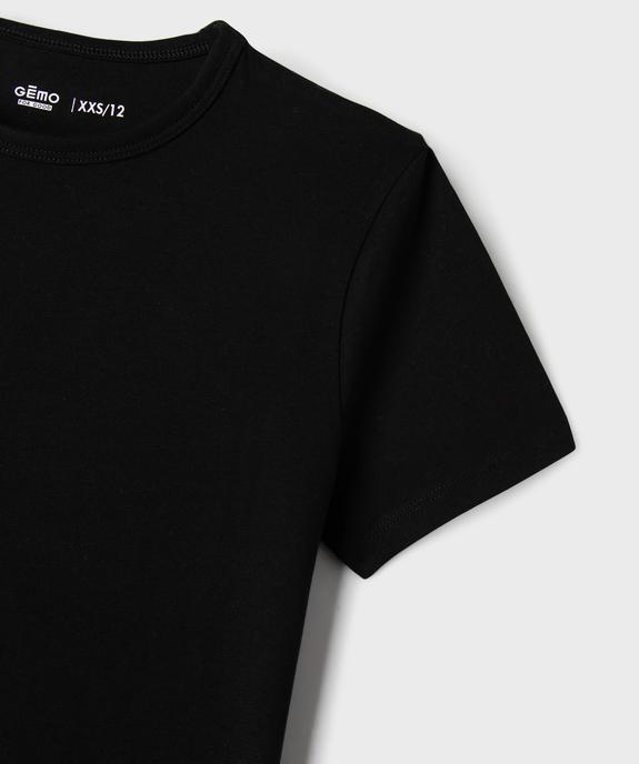 Tee-shirt manches courtes coupe courte fille vue2 - GEMO 4G FILLE - GEMO