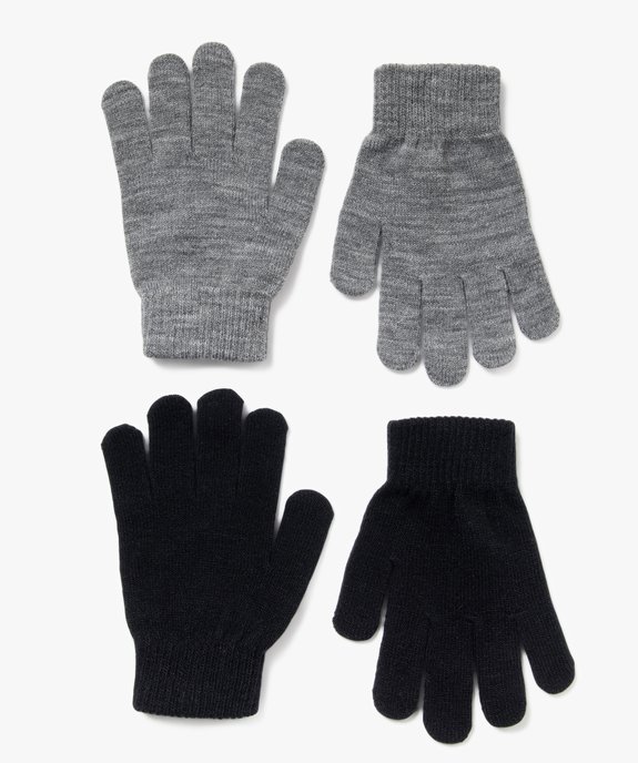 Gants garçon unis (lot de 2 paires) vue4 - GEMO (ENFANT) - GEMO