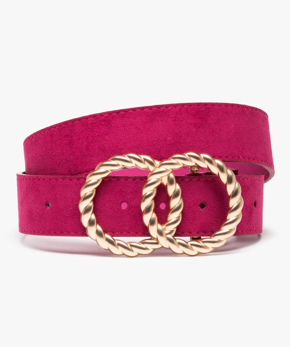 Ceinture femme en suédine avec boucle fantaisie vue1 - GEMO (ACCESS) - GEMO