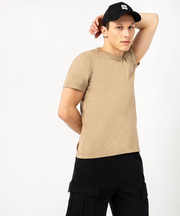 Tee-shirt à manches courtes uni homme vue1 - GEMO (HOMME) - GEMO