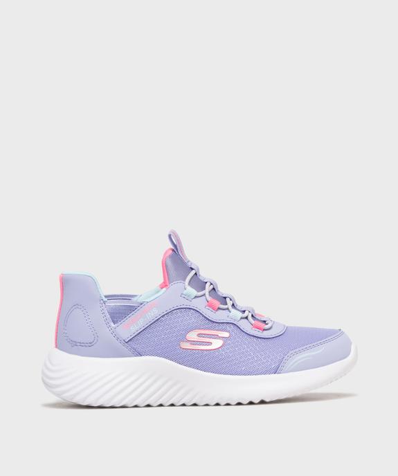 Baskets en toile pailletée enfilage facile fille - Skechers vue1 - SKECHERS - GEMO